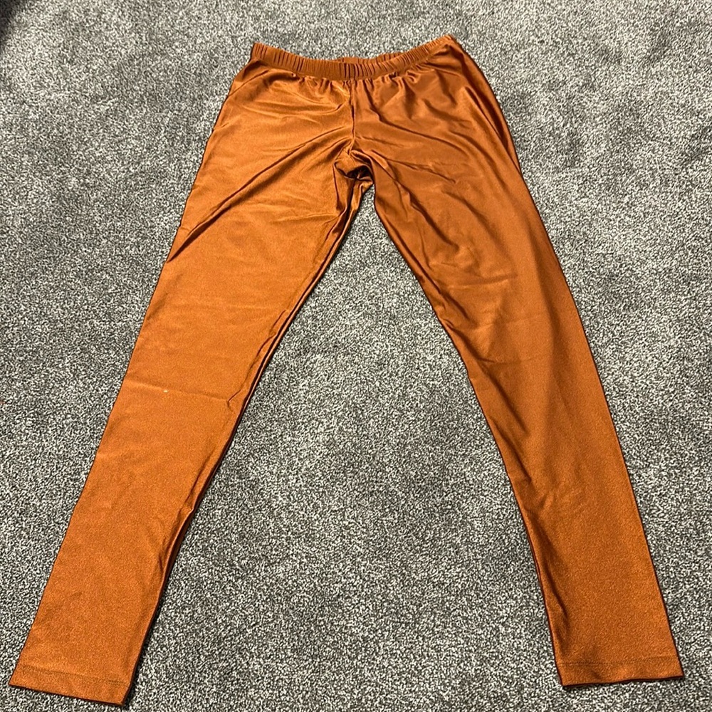 Orange reflective leggings